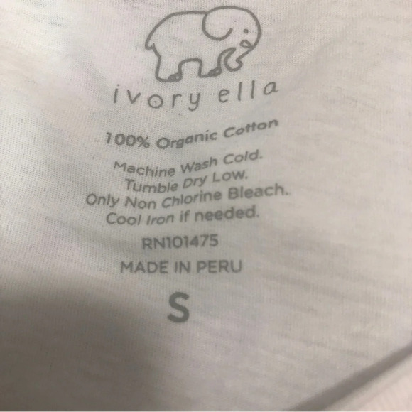 Ivory Ella Tropical Save The Elephants T-Shirt Small - Picture 5 of 5